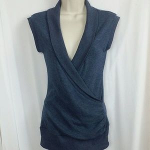 Bella D Gray Wrap Sweater Vest